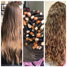 Types Of Perms Before And After, Loose Perm Before And After, Perms For Long Hair, Perm Before And After, Perms Before And After, Loose Spiral Perm, Spiral Perms, Perm Styles, Long Perm