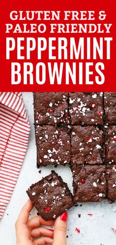 gluten free and paleo friendly peppermint brownies