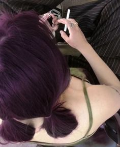 Purple Hair, A Woman, Purple, Hair