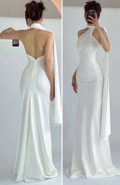 White Prom Dress Long, Mode Harajuku, Mermaid High, White Party Dress, Stile Hijab, 파티 드레스, White Dress Party, Prom Dress Inspiration, Prom Dresses Vintage