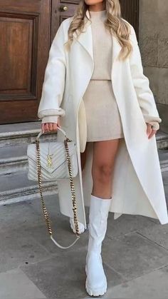 Outfit Elegantes, Classy Business Outfits, First Date Outfits, Office Outfits Women, Event Outfit, White Boots, Looks Chic, Date Outfits