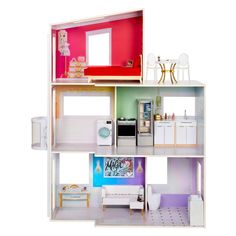 a doll house with all the furniture and accessories