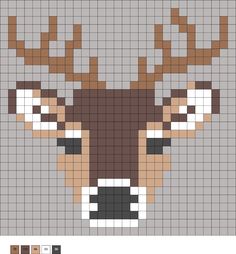 an image of a deer's head made out of squares