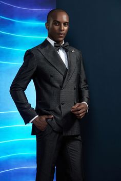 With subtle details, this black tuxedo for men or women is a perfect way to blend black tie elegance with sophisticated patterns. This can be great for a one time event or a long term collection piece that will serve as a classic look whenever worn. FREE SHIPPING ON ORDERS OVER $199 COLOR Black/Grey COMPOSITION N/A YARN COUNT N/A WEIGHT 295g FABRIC STYLE Pattern OCCASION Wedding/Gala Black Tuxedo For Men, Dapper Dan, Black Tuxedo, Custom Clothing, Sharp Dressed Man, Tuxedo For Men, Suit Style, Men's Wear, Look Book