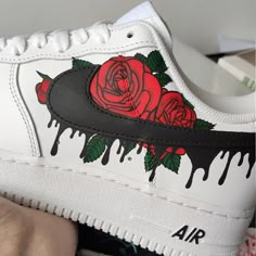 Custom Sneakers Diy, Custom Shoes Diy, Nike Shoes Girls, Nike Fashion Shoes, Custom Nike Shoes, All Nike Shoes, Air Force 1 Custom, Custom Air Force 1, Personalized Shoes