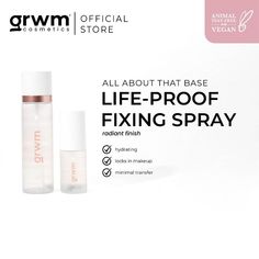 GRWM Cosmetics Life - Proof Fixing Spray - Radiant Finish | #Makeup #MakeupProducts #MakeupProductsPhilippines #MakeupAestheticProductsPhilippines #PhilippinesMakeupProducts #AffordableMakeupProductsPhilippines #MakeupProductsinPhilippines #CleanGirlMakeupProductsPhilippines Grwm Cosmetics, Before And After Makeup, Fixing Spray, Goal Getter, The Mist, Makeup Application, Sink In, Makeup Brands, Close Your Eyes