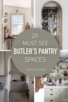 20 beautiful and functional spaces to get all the Butler's Pantry design ideas and inspiration you need to create a space with extra storage. Butler Pantry Decor, Butlers Pantry Ideas Layout, Scullery Ideas, Butlers Pantry Ideas, Pantry Design Ideas, Kitchen Butlers Pantry, Pantry Layout, Beautiful Pantry, Pantry Inspiration