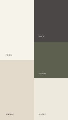 the different shades of gray and green are shown in this color scheme, which is neutral