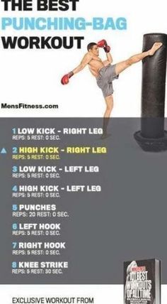 the best punching - bag workout dvd with instructions for beginners to kick, right leg and