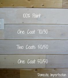 wood paneling with one coat and two coats