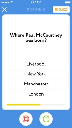 an iphone screen with the text where paul mccatney was born?