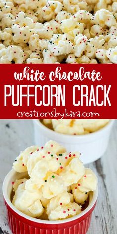 White Almond Bark, Two Ingredient, Chocolate Popcorn, Christmas Candy Recipes, Popcorn Recipes