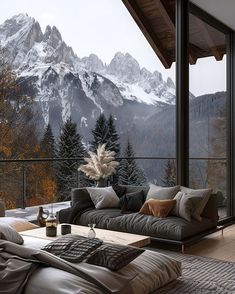 Dolomite Mountains Breathtaking Scenic Views Mountain Homes Interiors, Romantic Snow, Mountain Home Decor, Mountain Vibes, Real Estate Luxury, Travel Agencies, Landscape Images, Modern Mountain Home, Winter Cabin