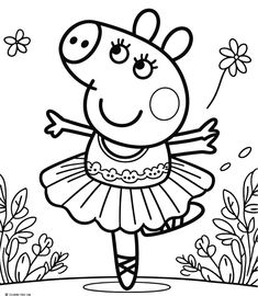 26 Peppa Pig Coloring Pages (Free Unique Printables) Peppa Pig Colouring Pages Free Printable, Peppa Pig Coloring Pages Free Printable, Free Printable Coloring Pages For Kids, Animals Free Printable, Peppa Pig Drawing, Peppa Pig Printables, Peppa Pig Pictures, Peppa Pig Imagenes, Pig Coloring Pages