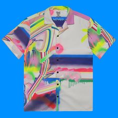 Check out this bold button-down shirt with a trendy oversized fit, that works well for outfit layering! 🎨 Funky Street Art Hawaiian Shirt "Hello from the Cruise" 🚢 Dive into a sea of colors with our vibrant "Hello from the Cruise" Button Down Shirt! Perfect for summer, this shirt blends the spontaneous energy of street art with the adventure of travel, making it a must-have for trendsetters and art lovers alike. 👕 Shirt Features: Vibrant Artwork: Inspired by the freestyle and improvisational White Button-up Hawaiian Shirt For Spring, Trendy White Short Sleeve Shirt For Spring, Multicolor Printed Button-up Shirt, Trendy Graphic Print Short Sleeve Shirt For Spring, Spring Button-up Camp Shirt For Streetwear, Spring Graphic Print Collared Shirt, Multicolor Camp Collar Shirt For Spring, Streetwear Button-up Shirt With Snap Buttons, Summer Shirt With Snap Buttons And Collar