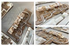 three different views of an architectural model