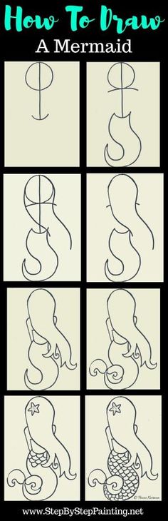 how to draw a mermaid step by step drawing instructions for kids and adults with pictures