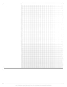 a sheet of paper that has been drawn with graph paper on the top and bottom