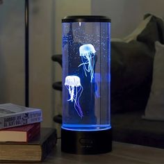 a lamp that has some kind of jellyfish in it