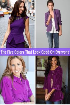 The five colors that look good on everyone - Tabitha Dumas Midlife Fashion, Hot Pink Blouses, Color Combos Outfit, Clothes For Women Over 50, Cool Winter, Fashion Capsule Wardrobe, Over 60 Fashion, Plain Outfits, Image Consultant