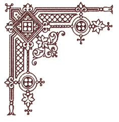 an ornate design in the form of a cross, with flowers and leaves on it