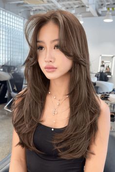 hairstyles, thin hair, volume Face Frame Front Layers Long Hair, Soft Bangs Layered Hair, Face Frame Layers Wavy Hair, Soft Layered Long Hair, Long Layers With Short Face Framing Pieces, Face Framing Bangs With Long Layers, Soft Side Bangs Long Hair, Very Long Bangs, Long Straight Hairstyles Side Part