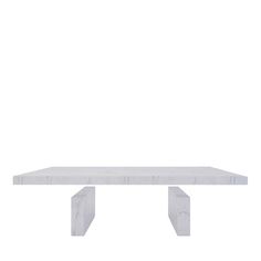 a white marble table with two legs