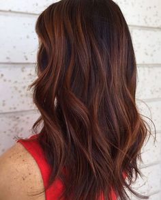 Dark Copper Balayage Hair, Dark Hair Auburn Balayage, Deep Red With Caramel Highlights, Cowboy Copper Hair Color Brunette, Chestnut Red Balayage, Dark Brown Dark Red Balayage, Dark Balayage Red Tones, Dark Auburn Balayage, Red Toned Highlights Dark Brown