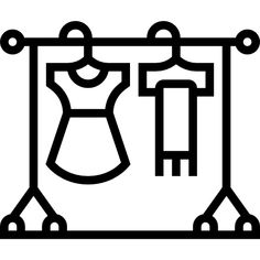 an icon of clothes hanging on a line