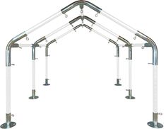 an image of a metal structure with four poles