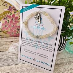 Sister Dulce Gift Shop, Catholic Store, Religious Store, Catholic Bracelet, Religious Bracelet, St. Gerard Bracelet Prayer For Pregnancy, Pregnancy Prayer, St Gerard, Holy Water Bottle, Blessing Bracelet, Wooden Artwork, Special Prayers, Birthday Blessings, Prayer Candles