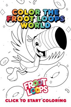 a coloring book with the title color the frog's world click to start coloring