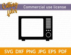 a black and white microwave oven with the words editing files commercial use license svg dxf