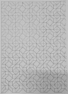 a graph paper with lines that are drawn in the shape of an abstract geometric pattern