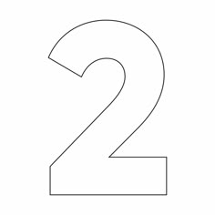 the number two is shown in black and white