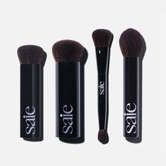 The Brush Collection | Every Single Saie Brush Glowy Super Gel, Makeup Contouring, Makeup Bag Essentials, Cosmetics Ingredients, Brush Makeup, Makeup Needs, Skin Foundation, Makeup Items, Makeup Eyeliner