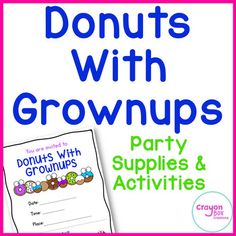 donuts with grownups party supplies and activities