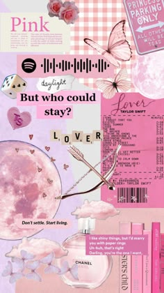 pink collage with text and images