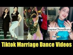 three different pictures with the words tiktok marriage dance videos on them and an image of