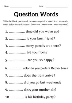 question words worksheet for grade 1 or 2 - wh questions exercises for kids | Made By Teachers in 2024 | English worksheets for kids, English lessons for kids, Learn english words Have Vs Has, Wh Words Worksheet, Wh Question Worksheet For Kids, Question Words Worksheet, Wh Questions Worksheet, Wh Questions Exercises, Question Words, Exercises For Kids, Words Worksheet