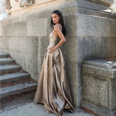 Worn Once Can Send Measurements Upon Request Gold Full Length Dress For Gala, Metallic Ball, Mac Duggal Dresses, Mac Duggal, Size 8 Dress, Ball Gown, Ball Gowns, One Shoulder, Mac