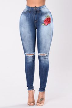 Extreme Ripped Jeans, Cos Jeans, Womens Flare Jeans, Flannel Lined Jeans, Rose Jeans, Women Embroidery, Khaki Jeans, Jeans Outfit Casual