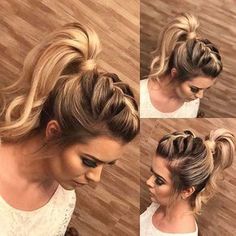 23+ lindos peinados trenzados fáciles para mujeres hermosas - Cute Ponytail Hairstyles, Cute Ponytails, Easy Braids, Braided Hairstyles Easy, Trending Hairstyles, Box Braids Hairstyles, Ponytail Hairstyles