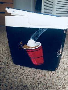 a box that has some kind of drink in it