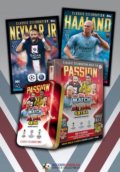 three dvd's with different covers on the front and back, including one featuring soccer players