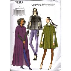 two women's coats, one in purple and the other in green are shown