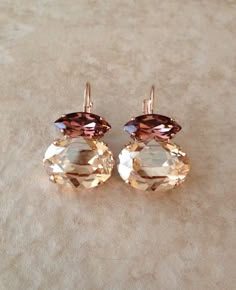 Light Burgundy, Swarovski Crystal Drop Earrings, Blush Rose, Jewelry Bridesmaid, Jewelry Bridal, Swarovski Crystal Earrings, Cheap Jewelry, Crystal Drop Earrings