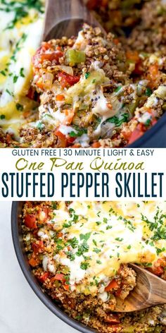 this stuffed pepper skillet is so good and easy to make