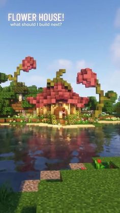 Fairy Starter House Minecraft, Minecraft Building Ideas Fairy House, Cute Minecraft Fairy House, Enchanted Minecraft Houses, Minecraft Calcite Build, Fairy Land Minecraft, Minecraft Butterfly House, Flower Minecraft House, Fairycore Minecraft Builds Vanilla