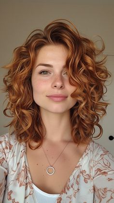 Short and Sweet: Easy Morning Hairstyles Shoulder Length Curly Red Hair, Natural Curly Hair Cuts, Grey Hair Transformation, Red Curly Hair, Long Face Hairstyles, Wavy Haircuts, Short Curly Haircuts, Haircuts For Curly Hair, Auburn Hair